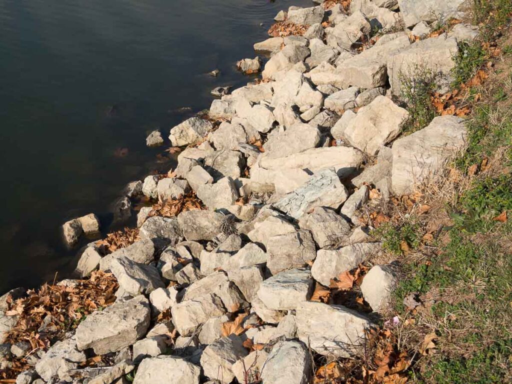 Pond Shoreline Riprap